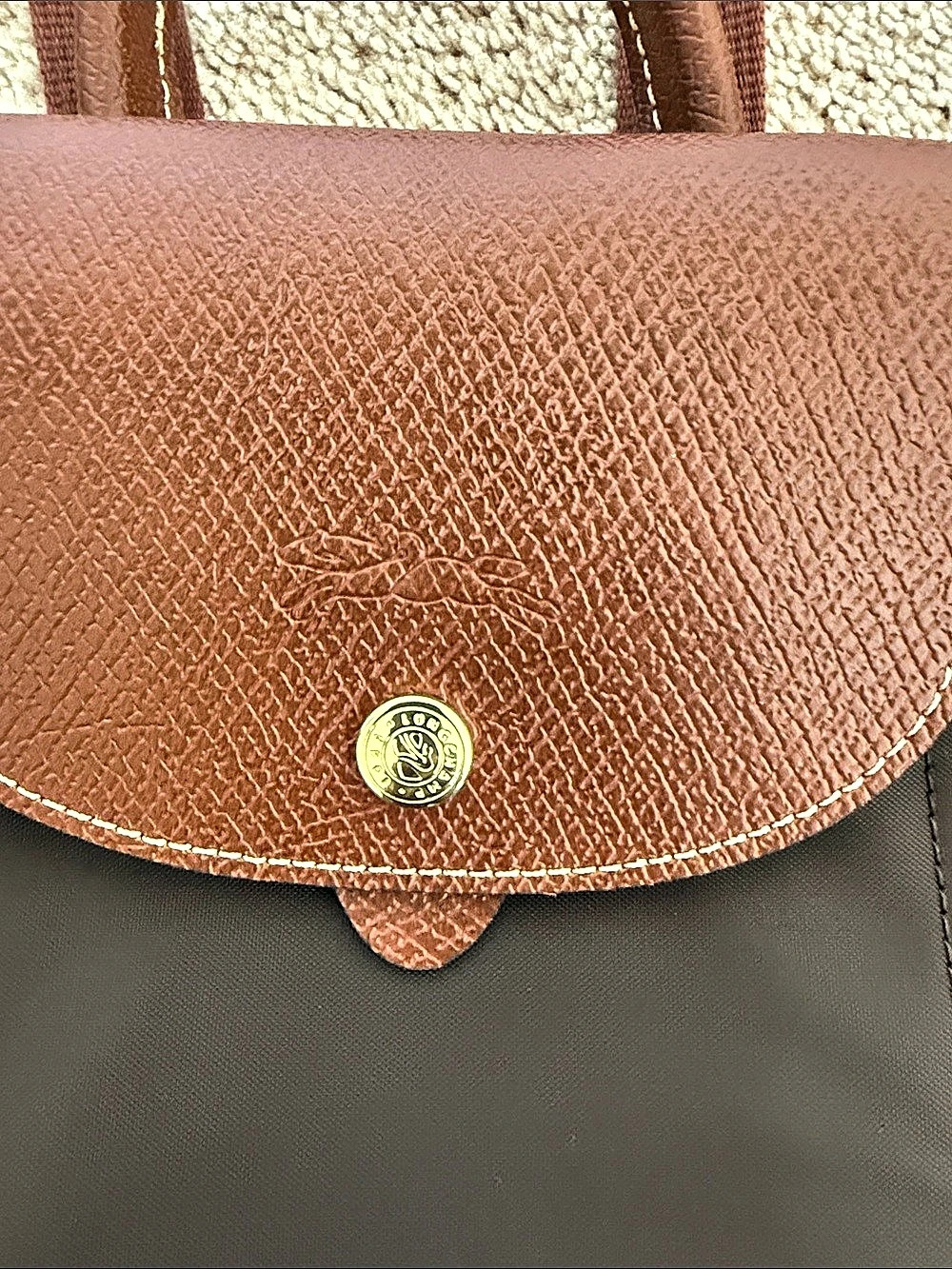 Longchamp Le Pliage Original Backpack Brown & Black - Picture 3 of 7